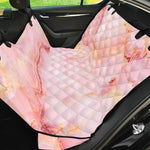 Pink Marble Print Pet Car Back Seat Cover