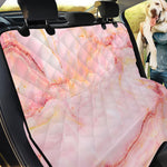 Pink Marble Print Pet Car Back Seat Cover