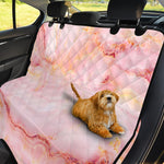Pink Marble Print Pet Car Back Seat Cover
