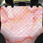 Pink Marble Print Pet Car Back Seat Cover