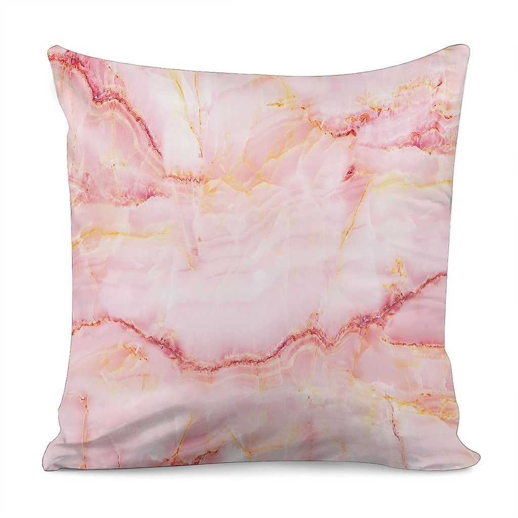 Pink Marble Print Pillow Cover