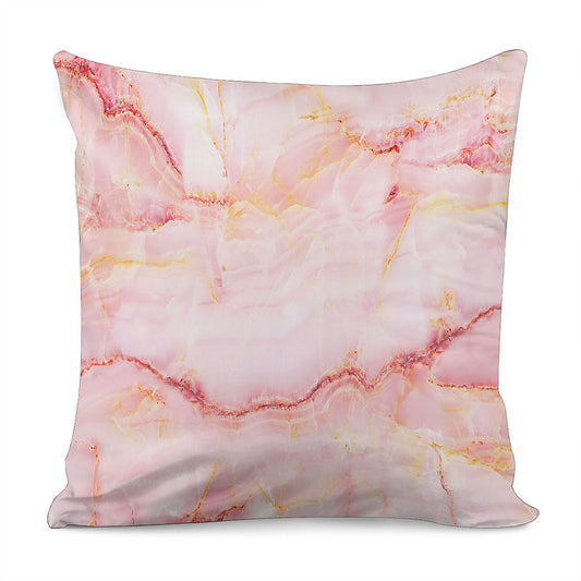 Pink Marble Print Pillow Cover