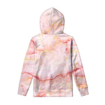 Pink Marble Print Pullover Hoodie