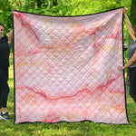 Pink Marble Print Quilt