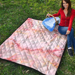 Pink Marble Print Quilt