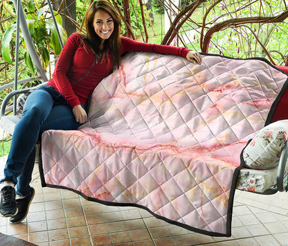 Pink Marble Print Quilt
