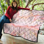 Pink Marble Print Quilt
