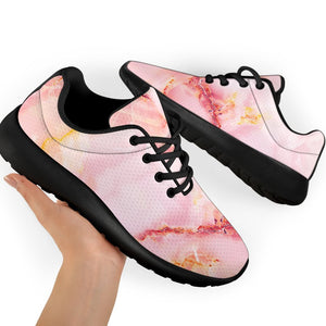 Pink Marble Print Sport Shoes GearFrost