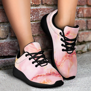 Pink Marble Print Sport Shoes GearFrost