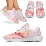 Pink Marble Print Sport Shoes GearFrost