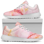 Pink Marble Print Sport Shoes GearFrost