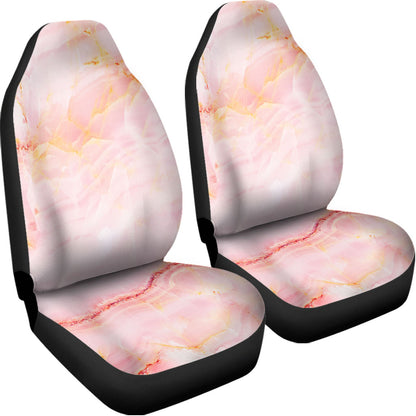 Pink Marble Print Universal Fit Car Seat Covers
