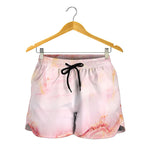 Pink Marble Print Women's Shorts