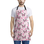 Pink Monarch Butterfly Pattern Print Apron