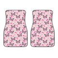 Pink Monarch Butterfly Pattern Print Front Car Floor Mats