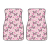 Pink Monarch Butterfly Pattern Print Front Car Floor Mats