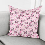 Pink Monarch Butterfly Pattern Print Pillow Cover