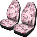 Pink Monarch Butterfly Pattern Print Universal Fit Car Seat Covers