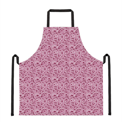 Pink Octopus Tentacles Pattern Print Apron
