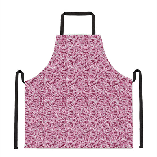 Pink Octopus Tentacles Pattern Print Apron