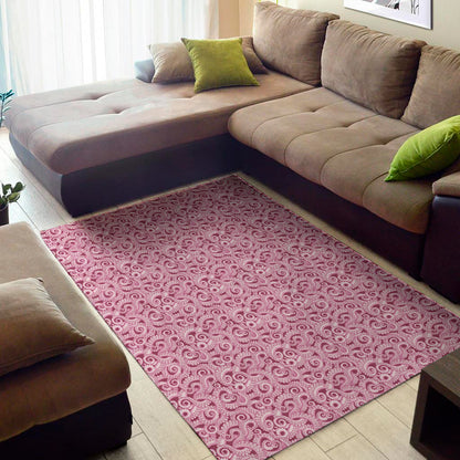 Pink Octopus Tentacles Pattern Print Area Rug