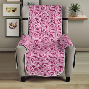 Pink Octopus Tentacles Pattern Print Armchair Protector