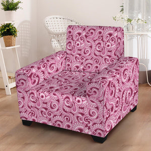 Pink Octopus Tentacles Pattern Print Armchair Slipcover