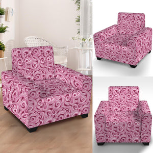 Pink Octopus Tentacles Pattern Print Armchair Slipcover