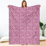 Pink Octopus Tentacles Pattern Print Blanket