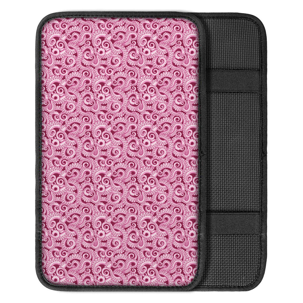 Pink Octopus Tentacles Pattern Print Car Center Console Cover