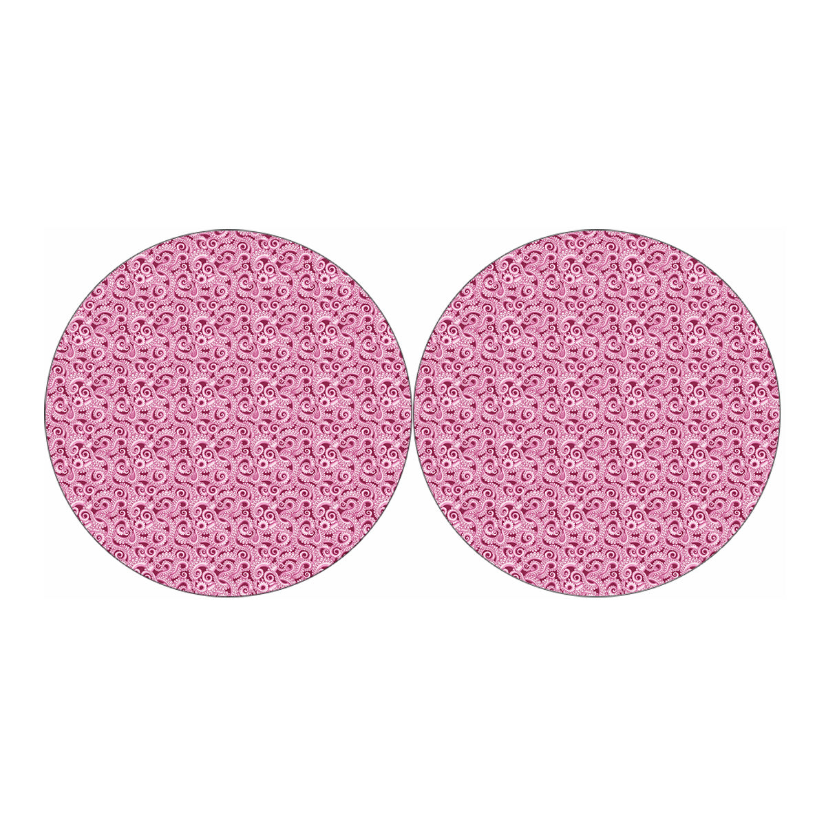 Pink Octopus Tentacles Pattern Print Car Coasters
