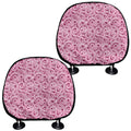 Pink Octopus Tentacles Pattern Print Car Headrest Covers