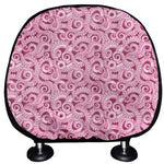 Pink Octopus Tentacles Pattern Print Car Headrest Covers