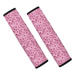 Pink Octopus Tentacles Pattern Print Car Seat Belt Covers