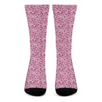Pink Octopus Tentacles Pattern Print Crew Socks