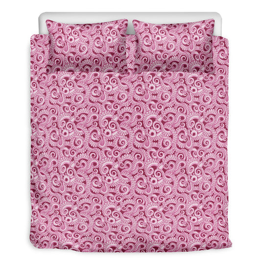 Pink Octopus Tentacles Pattern Print Duvet Cover Bedding Set