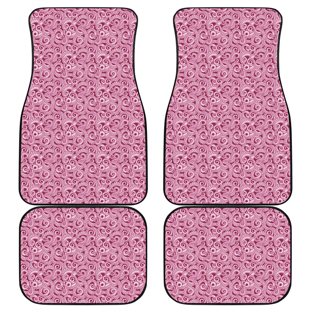 Pink Octopus Tentacles Pattern Print Front and Back Car Floor Mats