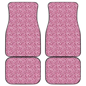 Pink Octopus Tentacles Pattern Print Front and Back Car Floor Mats