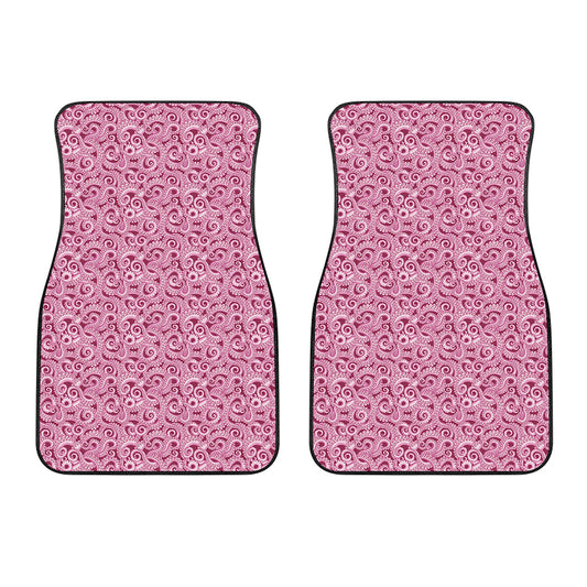 Pink Octopus Tentacles Pattern Print Front Car Floor Mats