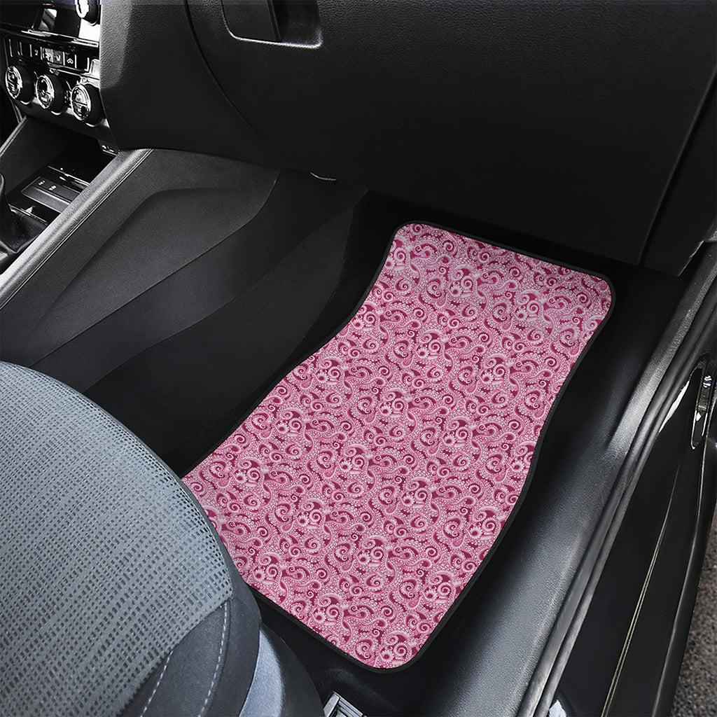 Pink Octopus Tentacles Pattern Print Front Car Floor Mats