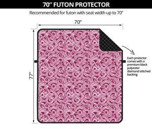 Pink Octopus Tentacles Pattern Print Futon Protector