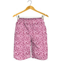 Pink Octopus Tentacles Pattern Print Men's Shorts