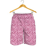 Pink Octopus Tentacles Pattern Print Men's Shorts
