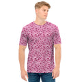 Pink Octopus Tentacles Pattern Print Men's T-Shirt