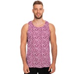 Pink Octopus Tentacles Pattern Print Men's Tank Top