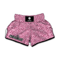 Pink Octopus Tentacles Pattern Print Muay Thai Boxing Shorts