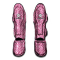 Pink Octopus Tentacles Pattern Print Muay Thai Shin Guards