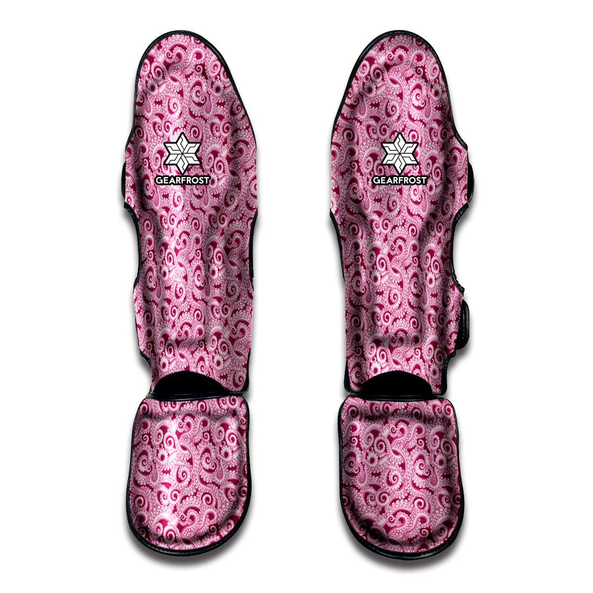 Pink Octopus Tentacles Pattern Print Muay Thai Shin Guard