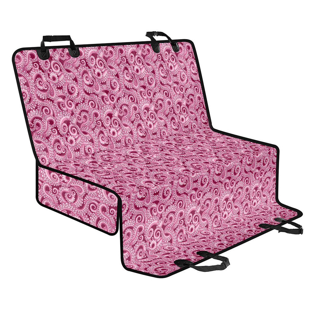 Pink Octopus Tentacles Pattern Print Pet Car Back Seat Cover