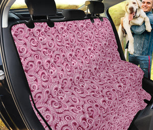 Pink Octopus Tentacles Pattern Print Pet Car Back Seat Cover